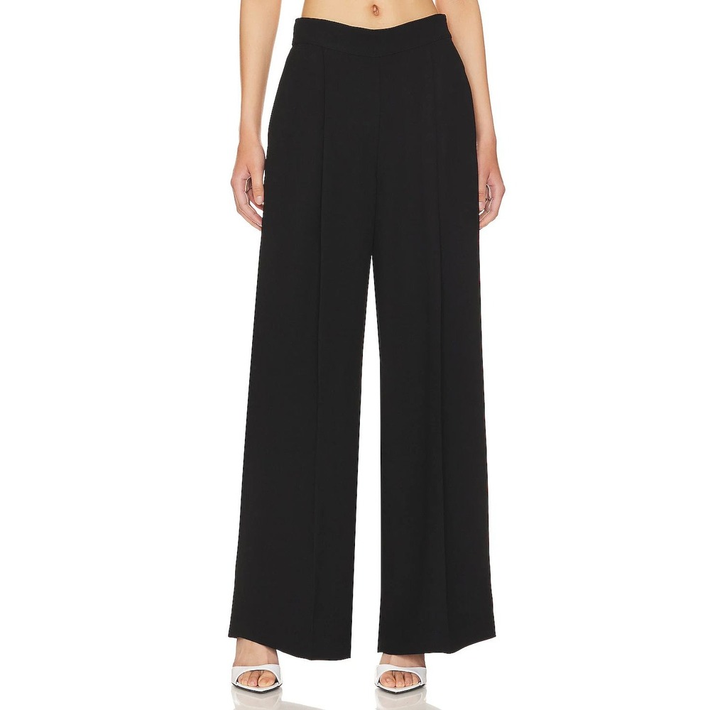 Spanx Crepe Trouser Pant Size 1X Classic Black Wide Leg Pants High Rise 20542R